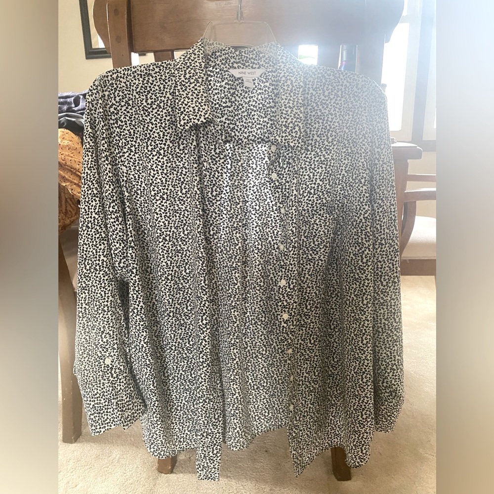 Nine West Heart Patterned Blouse